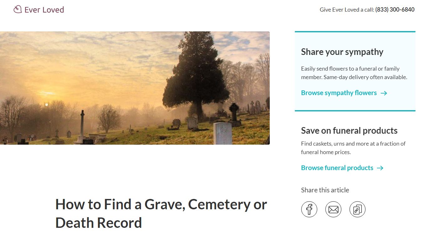 How To Find A Grave, Cemetery Or Death Record | Ever Loved